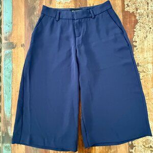 Banana Republic Navy Blue Wide Leg Culottes Pants Size 00P
